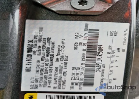 2018 Ford Fusion Se Hybrid z USA, uszkodzony, nr VIN 3FA6P0LU7JR250069